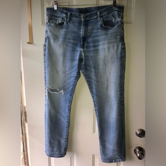 Lucky Brand destroyed athletic slim stretch jeans size 38 - Picture 1 of 5